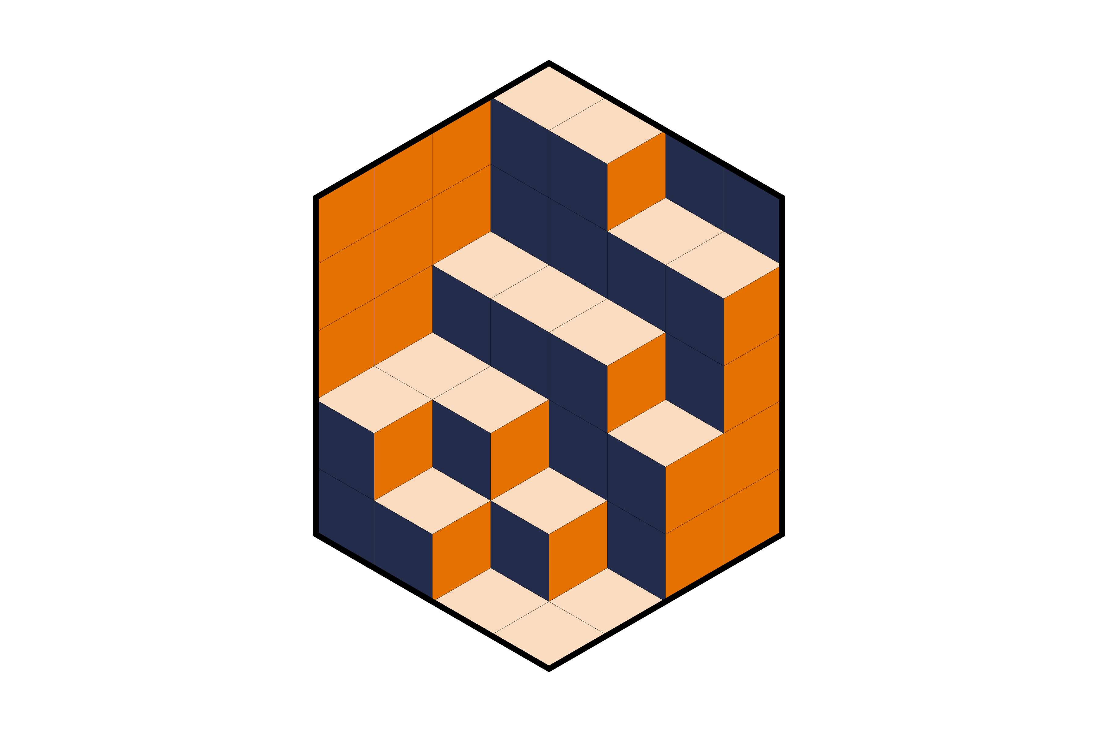 Lozenge tiling of a hexagon